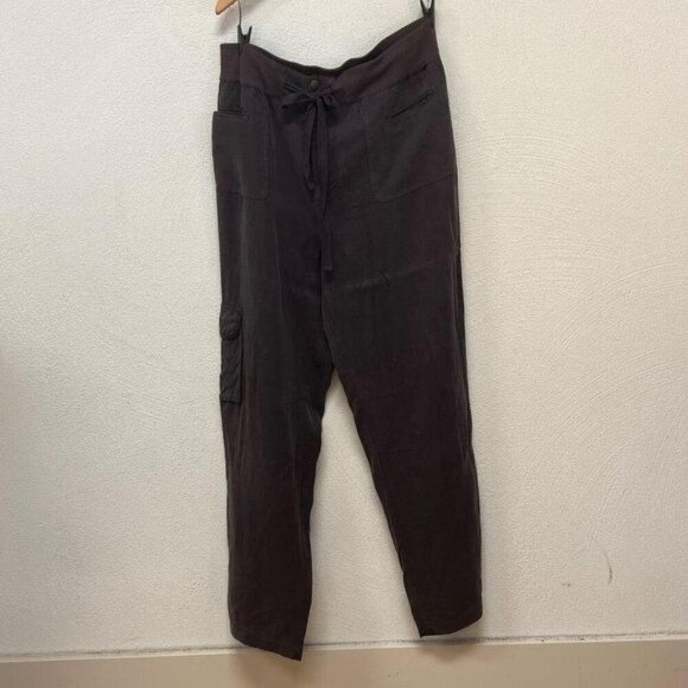 Soft Surroundings Tie Front Tencel Black Wide Leg Pants Size TXL